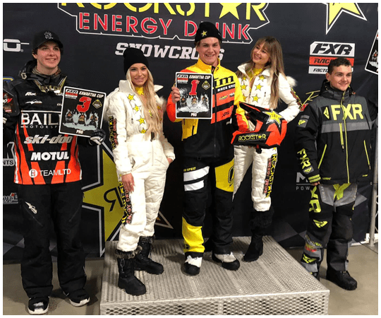 Dayco riders swept all three podium positions in the premier Pro Open Division at the Canadian Snowcross Racing Association (CSRA) season opener in Lindsay, Ont.