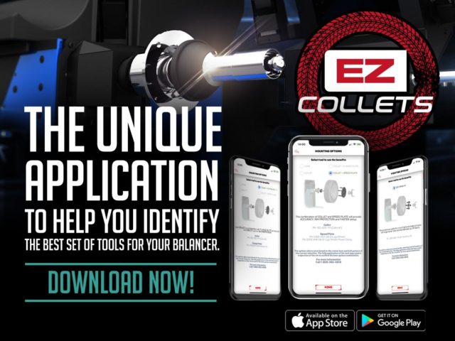 Designed to help service technicians choose the correct tools for their specific wheel balancing jobs, the new Hofmann EZ-COLLETS app will provide a faster setup, help improve wheel balancing accuracy and ensure rim protection.